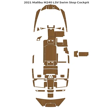 2021 Malibu M240 LSV Платформа за плуване Кокпит Подложка за лодочной комплект от разпенен на тиково дърво, ЕВА