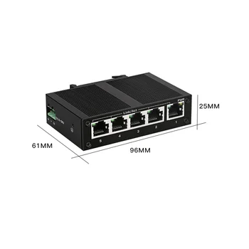 5-Портов мрежови суич 100 Mbps Ethernet промишлен клас Switch неуправляеми рельсового вид Индустриална мрежа сплитер Plug EU