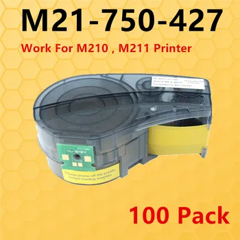 50 ~ 100PK Нова Версия С чип M21-750-427 Касети за винилови Етикети Ribbon Maker за Брейди M210, M211 Labeller Printer 19,1 мм