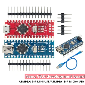 Nano съвместим с ботуш Nano 3,0 контролер за arduino CH340 USB драйвер за 16 Mhz Nano v3.0 ATMEGA328P/168P