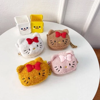 Sanrio Kitty детска чанта-месинджър на рамото си, Принцеса за момиченца, Хубава маца, Детски малка чанта за преобличане в чужд стил