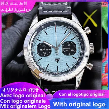 XPOUHC Мъжки часовник 904l кварцов часовник от неръждаема стомана 43 мм-BR