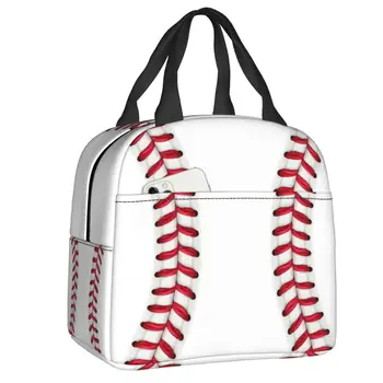 Бейзболна Лейси чанта за обяд, за Къмпинг, за пътуване, Преносим Пикник Изолиран охладител, Термален Обяд-бокс, Дамски Детска чанта-контейнер