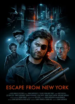 Бягство от Ню Йорк, Филмът е Художествена Картина Принт Коприна Плакат Начало Декор на Стените