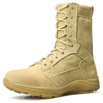 Високи тактически обувки, военна тренировочная обувки за катерене на открито, Мъжки, дамски туристически къмпинг свръхлеки дишащи обувки армейските
