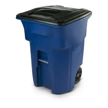 Галлоновый кофа за боклук Син цвят с Колела и капак