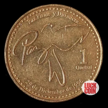 Гватемала 1 Галар 29 мм Голяма Медна Монета на Стария Монетен година Случаен 100% Оригинал