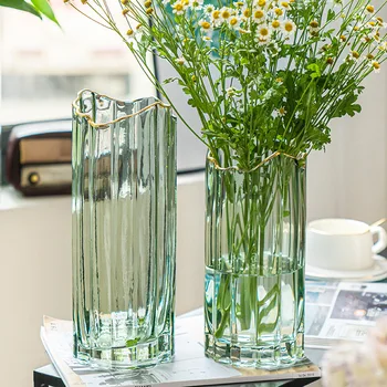 Голям Размер, просто креативна стъклена ваза в скандинавски стил, Прозрачна Гидропонная Стъклена ваза за цветя, Артефакт домашен интериор, декорация на плота