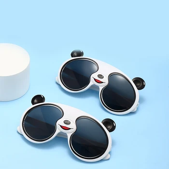 Гореща РАЗПРОДАЖБА 2023 г., Новите Детски слънчеви очила под формата на сладка Панда за момчета и момичета, модни тенденции, детски Улични Поляризирани слънчеви очила