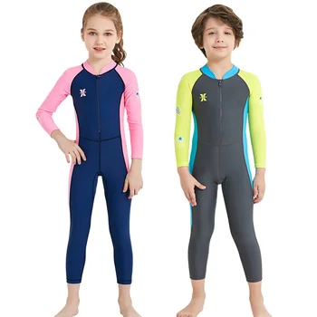 Детски водолазный костюм Против медузи, Цели облекло за гмуркане с защита от uv цип, Трайно оборудване за водни спортове