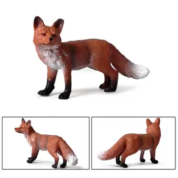 Детски Модел на животното Домашен интериор Реалистична Имитация Фигурки на горски животни, Лосове, Лисици, Елени, Протеин за деца