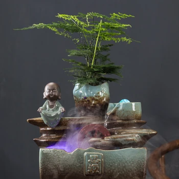 Дзен water makes money украса на циркулиращата фонтан с водно природа, топчета за прехвърляне на водни колела, честит подарък за откриването на офис на работния плот