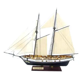 Дървена Плаване с лодка Комплекти плаващи модели Комплекти строителни модели 3D Дървен Пъзел DIY Кораб на плавателни съдове за кораба Дървени Плаване с лодка Кораб