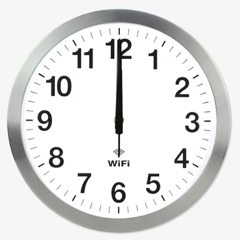 Интелигентен WIFI, Автоматична синхронизация на времето, Мрежови Часовници, Тъп Звук, Стенни часовници, Модерни минималистичные Домашни часовници, Декорация на всекидневна