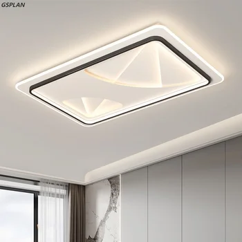 Квадратен тавана лампа GSPLAN, Минималистичные тънки led плафониери, Съвременно потолочное осветление в помещението е студено бял цвят, 220 В