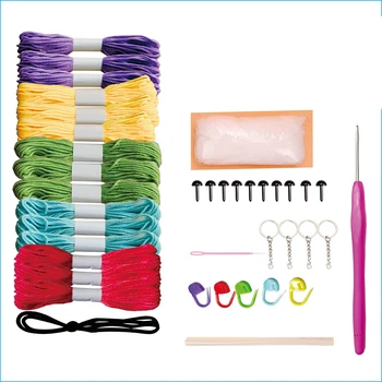 Комплект за плетене на една кука за начинаещи, Комплекти за плетене на животните, на една кука, Комплект за плетене за възрастни и деца, Семейство октопод