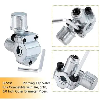 Комплект Клапани за пробиване на BPV-31 Автомобилен Климатик за Дооснащения Съединители клапан Quick SAE R134A 13 мм Вътрешна резба 1/4 