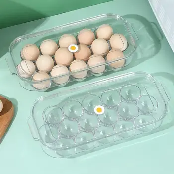Контейнер за яйца в хладилника, Штабелируемый многослоен титуляр за яйца, Кутия за съхранение на пресни продукти, Контейнери за съхранение на кухненски организаторите, Инструменти