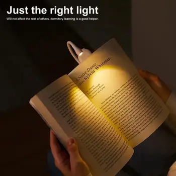 Лампа-книга с гъвкав маркуч, Безстепенно регулируема акумулаторна имат led лампа за четене за учениците, ухаживающая за очите