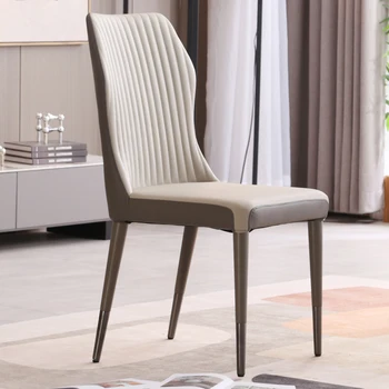 Лесен луксозен стол за хранене модерен минималистичен ново стол от ковано желязо за дома ресторант, хотел, кафене тенис на стол