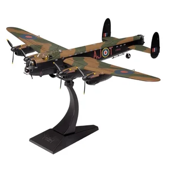 Лят под налягане бомбардировач Ланкастър в мащаб 1: 72, имитация на изтребител от сплав, готови самолет модел, колекция, подарък играчка