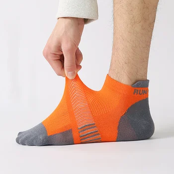 Лятото Дишащи спортни чорапи до глезена на крака за мъже и жени, Мрежести Тънки Памучни чорапи за колоездене, Културизъм, бягане, обувки за фитнес