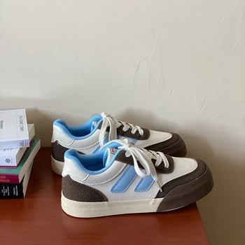 Маратонки Дамски вулканизированная обувки на платформа за боядисана обувки на плоска подметка с шнур; Спортни Маркови Дамски Ежедневни обувки; Модни обувки;