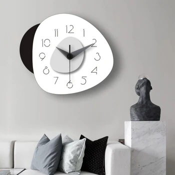 Минималистичен дизайн, Креативни Стенни часовници, без звук, Модерните стенни часовници за всекидневна, Скандинавска мода, Голям Стенен часовник