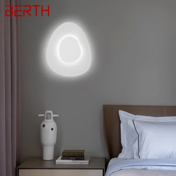 Модерен интериорен монтиран на стената лампа BERTH LED, творчески прости бели халба бира за дома, хол, спалня, коридор, декор
