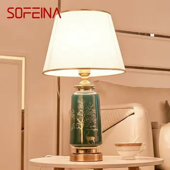 Модерна керамична настолна лампа SOFEINA LED Nordic Creative Deer Decor Настолна лампа Модерен за дома, хол, спалня, прикроватной нощни шкафчета