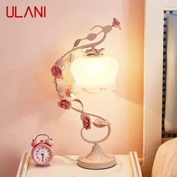 Модерна настолна лампа ULANI Креативен дизайн, led стъклена настолна лампа, Модерен Керамичен Цветен декор за дома, хол, спалня, прикроватной нощни шкафчета