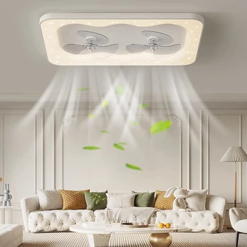 Модерни таван, осветителни тела, сглобяеми вентилатор на тавана в спалнята, вентилатор на тавана с led подсветка и контролна покривна лампа за осветление на хола