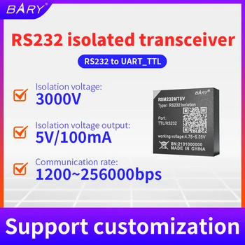 Модул за интерфейс комуникация CDBARY RS232|едноканален пълен дуплекс Високоскоростен радиостанцията изолация RS232 TTL Сериен