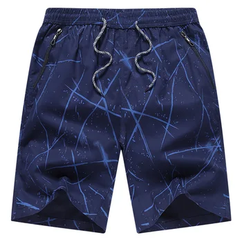 Мъжки къси панталони от 95% памук в едно цвете, всеки ден на летните и есенни плажни къси панталони за мъже, панталони до коленете, размер L-5XL