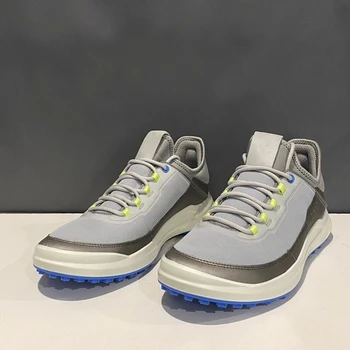 Нова дишащи спортни ежедневни обувки за голф в прибитой подметка, нескользящая Удобни мъжки обувки за бягане