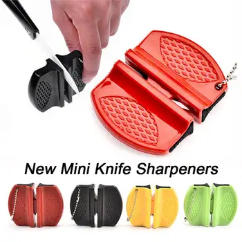 Нови мини-острилки за ножове, Керамични прът Острилка за точильных камъни Преносима пеперуда За заточване на ножове на открито Каменни инструменти