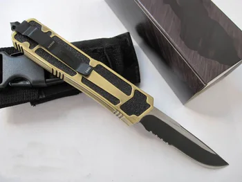 Нож Micro OTF Tech Серия SC 440C С острие с един ръба на Твърдост 57HRC От авиационен алуминий сплав С дръжка за самозащита Джобен нож