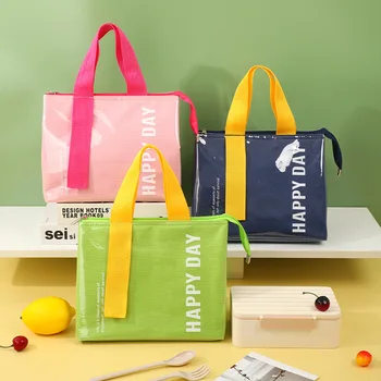 Преносима удебелена чанта за обяд, водоустойчив термоизолированная кутия за обяд, чанта за Bento, кутия за обяд от алуминиево фолио, студентски сладко чанта за обяд
