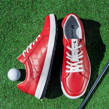 Професионална мъжки обувки за голф, кожена ежедневни дишащи обувки за тренировка на голф