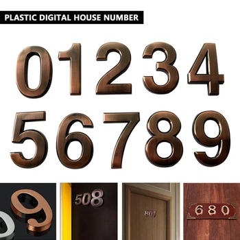 Реколта Етикети с Надпис на вратата с номер 0-9, Цифри домашен адрес, Табели, Стикери с номера на хотелиерството, офиса, Етикети, Украса за дома
