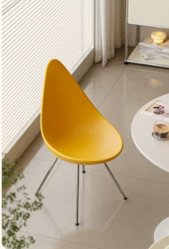 Скандинавски маса за хранене, стол, Дизайнерски домашни столове за всекидневна, Стол за почивка с облегалка, Модерен лесно на стол с капки вода, Стол за почивка