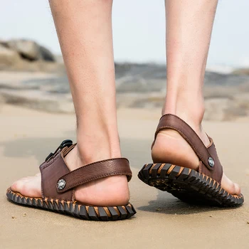 Случайни улични сандали, удобни обувки за мъже, римски сандали, мъжки плажни обувки, директен доставка, сандали добро качество, мъжки летни
