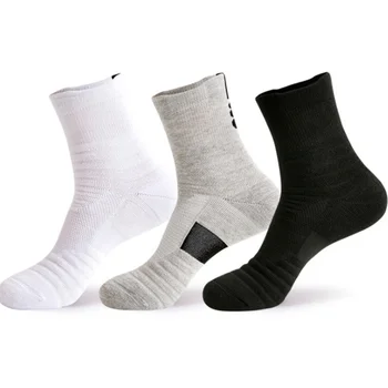 спортни баскетболни спортни чорапи със средна дължина, мъжки луксозни чорапи за кърпи за ръце, дебели нескользящие чорапи за скално катерене на открито, фитнес зала