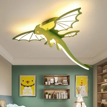Творчески плафониери с динозаври, led лампа за детска стая, Модерен Cartoony тавана лампа за детска спални, Модерен интериор, стаи, осветителни тела