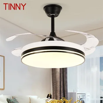 ТЕНЕКИЕН вентилатор на Тавана, Невидима лампа с дистанционно управление, модерен прост led лампа за дома за хол