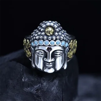 Тибетски жълто бог на богатството Махакала Акала, мъжки и женски пръстен, персонални модерен нов продукт