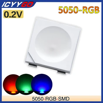 100шт 5050 SMD Led Диоди Матова RGB Чип WS2812B PLCC-4 Сам Led Лампа Червена Зелена Синя Светлина Мъниста, Излъчвайки ICYYGO