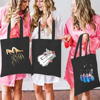 Модерна чанта за пазаруване, чанта-тоут, ежедневна чанта в стил Харадзюку, чанти за рамо за купувачите, Дамски холщовая чанта с ръчно печат, экосумка голям капацитет