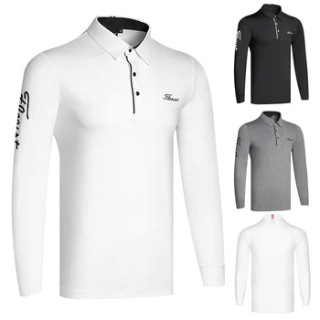 Мъжка тениска за голф с дълги ръкави 2023, Функционална Мъжки Горната риза за пролет-лято